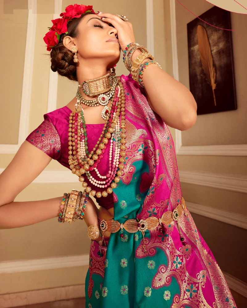 Wedding And Party Wear Saree For Ladies Best And High Quality Silk Sari from India Pakistani sari Latest Ethnic Wear Saree