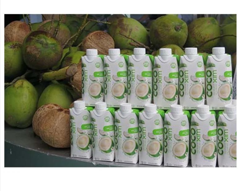 Лучшая цена от вьетнамского производителя настоящая кокосовая вода 330 мл x 12