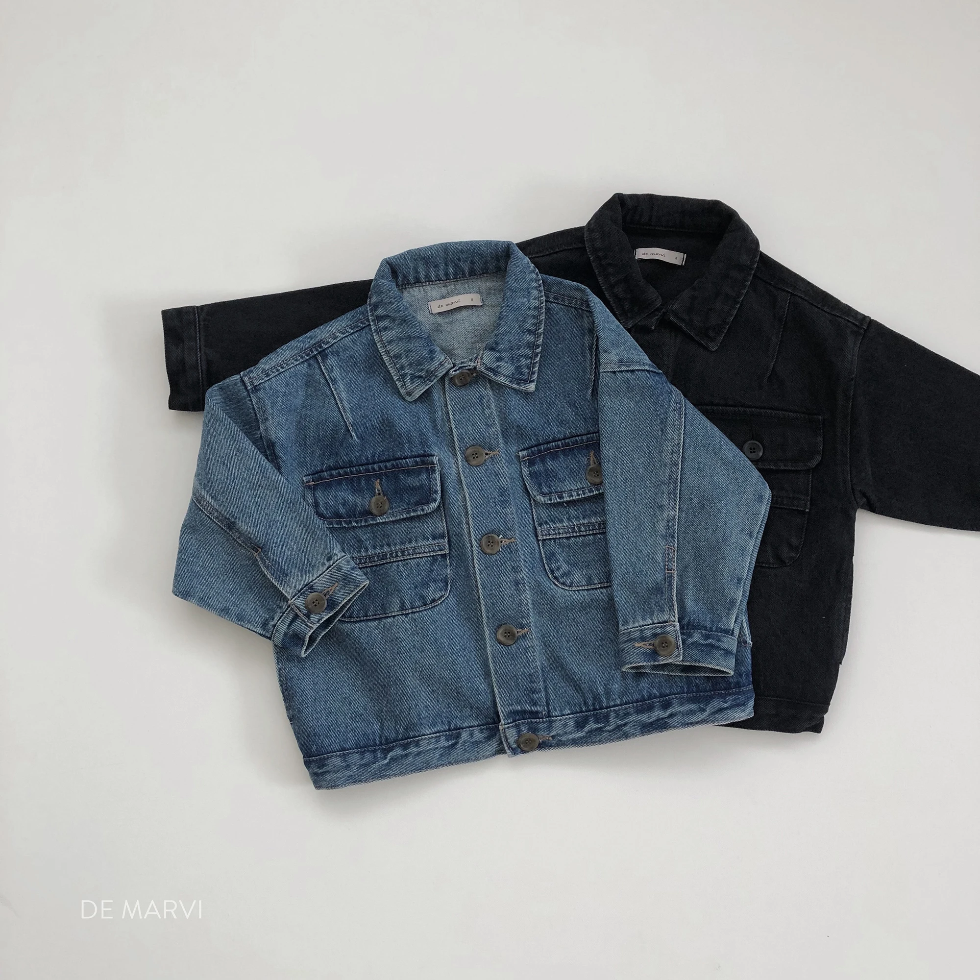 DE MARVI Toddler Kids Denim Jackets Boys Girls Casual Jacket Autumn Spring Clothes MADE IN KOREA