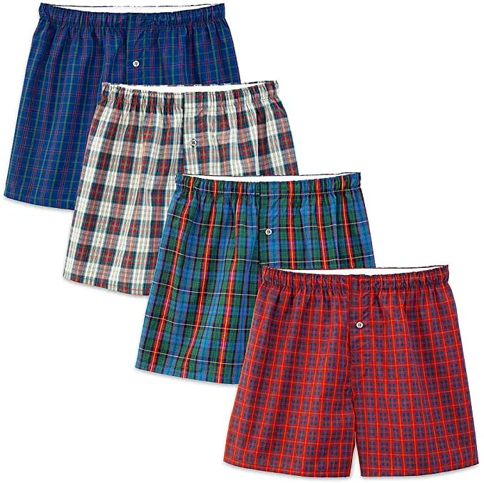 
100% Cotton Check boxer shorts Comfort Soft cotton blend, for softness you can feel, Size Small/Medium/Large/Xl/Xxl 