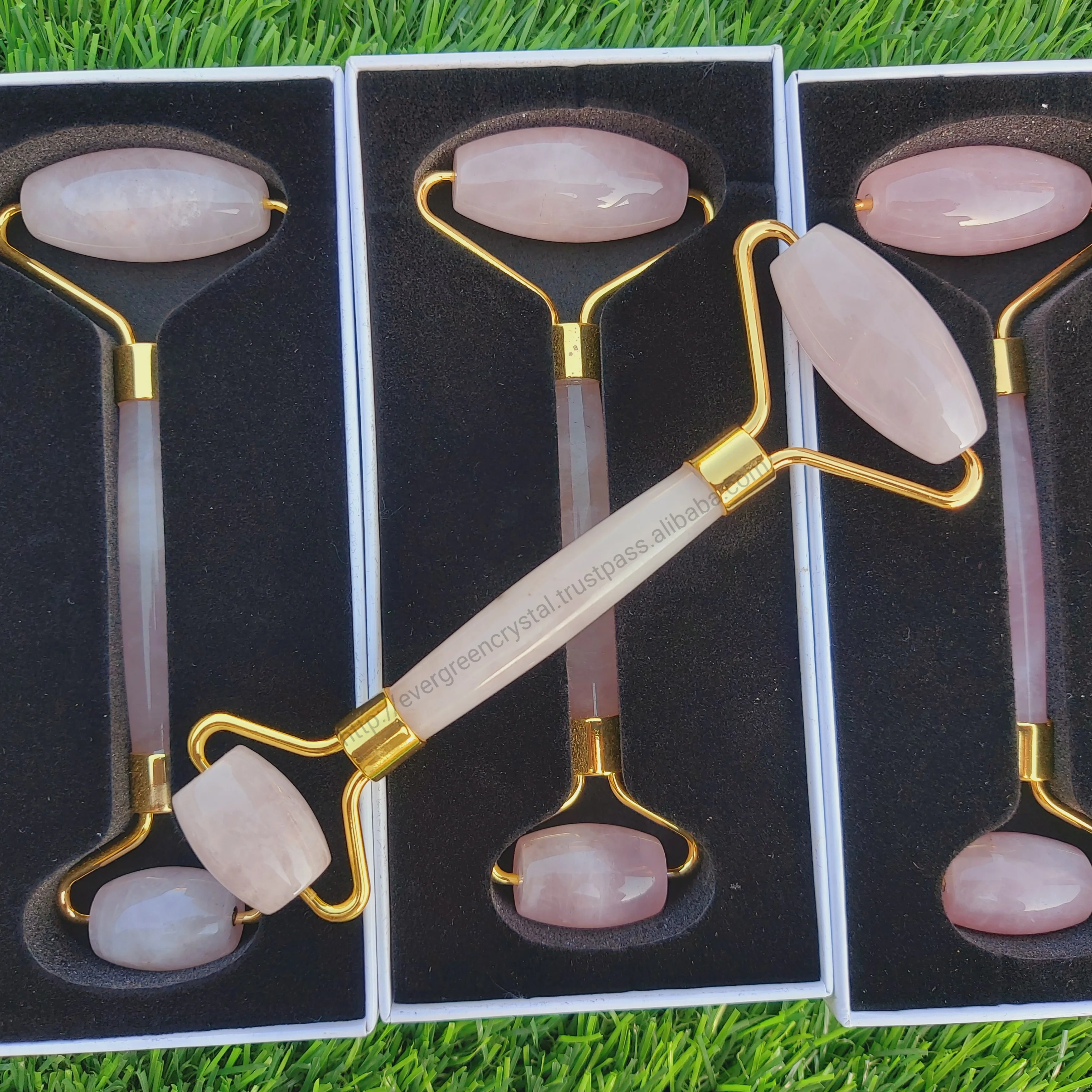 Розовый кварц нефритовый ролик Лучшая цена розовый gua sha косметический массаж лица для