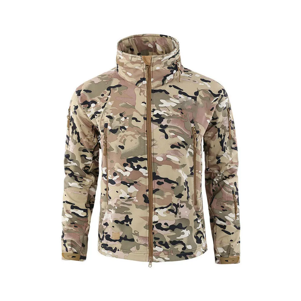 Custom mens training cloth soft shell men  waterproof winter softshell jacket