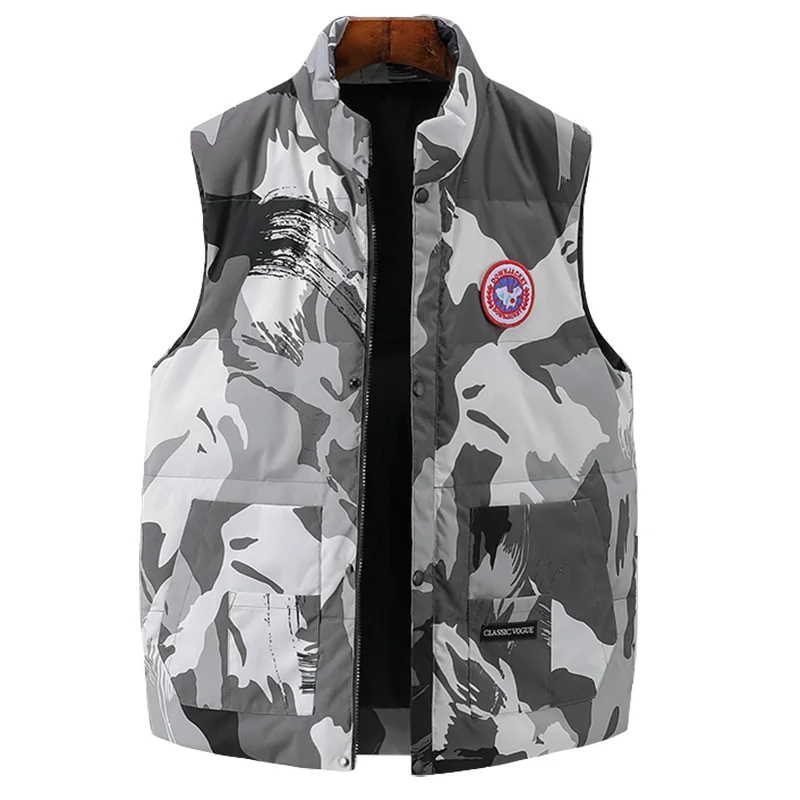 Custom Sleeveless jacket quilted Active Gilet Padded Removable white duck down puffer jacket
