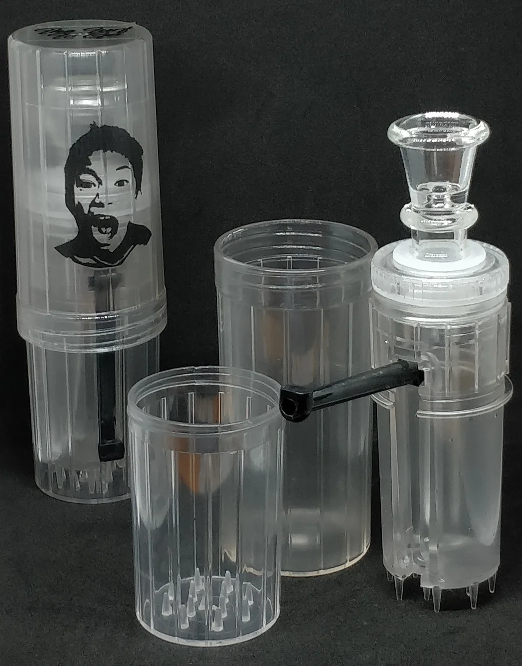Portable Waterpipe with In-Built Grinder