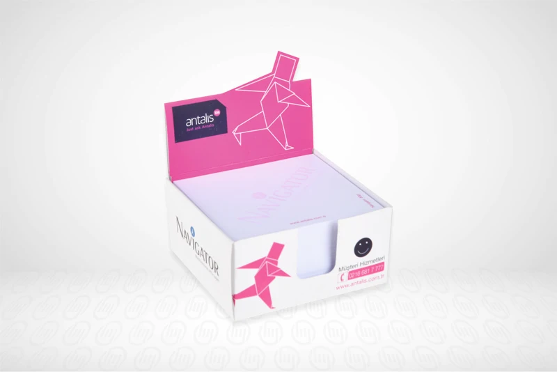 Note box : High Quality low Price custom colors recyclable paper sticky note with paper box