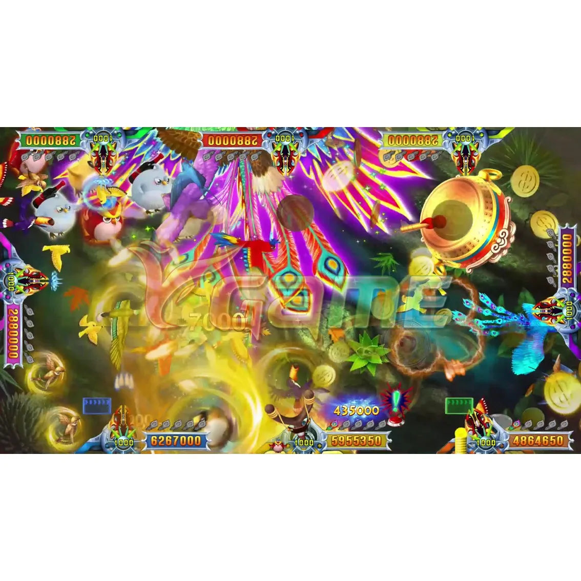 Shooting Game - Happy Birds - Fish Table Game Board for Arcade Game Room and Sweepstakes