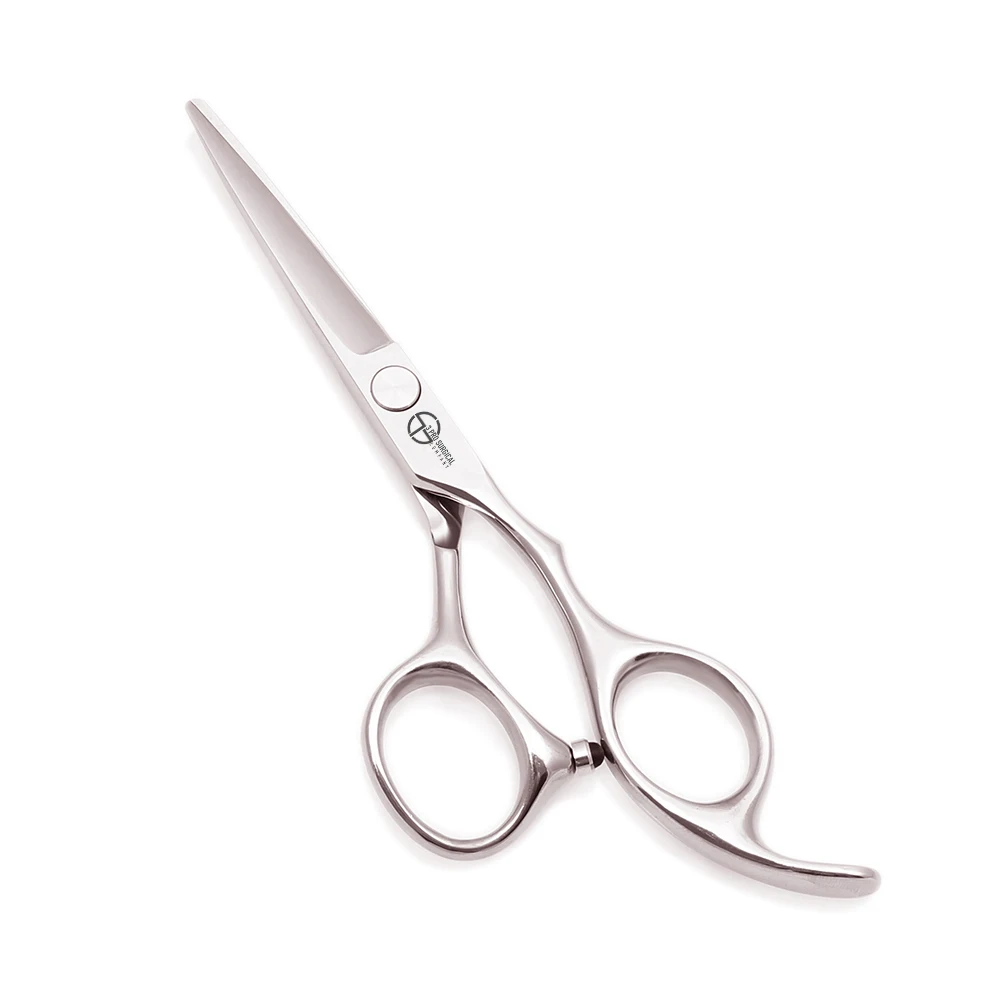 Beard Mustache Hair Dressing Scissors German Hair Cutting Stainless Steel Professional 420C Laser Bag Leather White Western Box