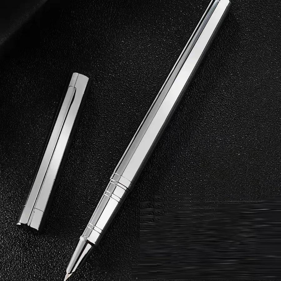 Jinhao 126 0.5mm full steel silver standard M nib fountain pen student business gifts