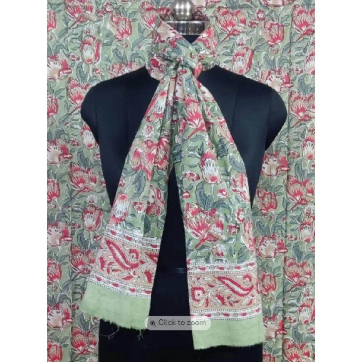 Cotton handmade scarf reversible stole new indian floral hand block printed 100% pure cotton fabric shawl  110x190 cms