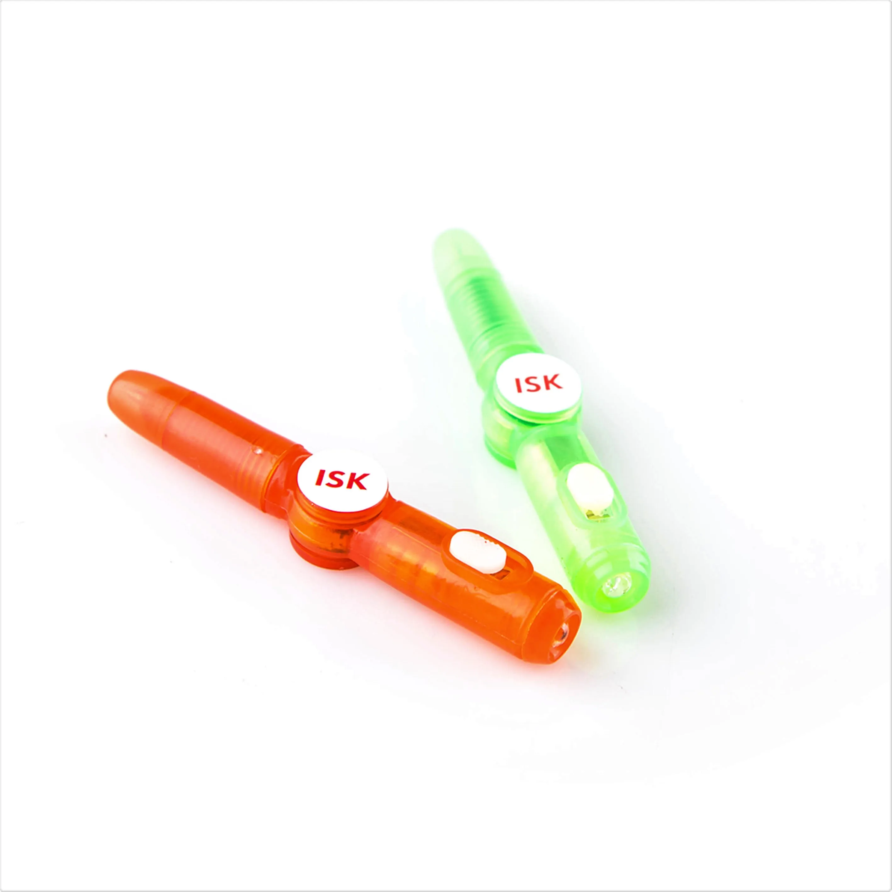 Three in One Finger Fidget Spinner toy bearing with pen and  LED Light
