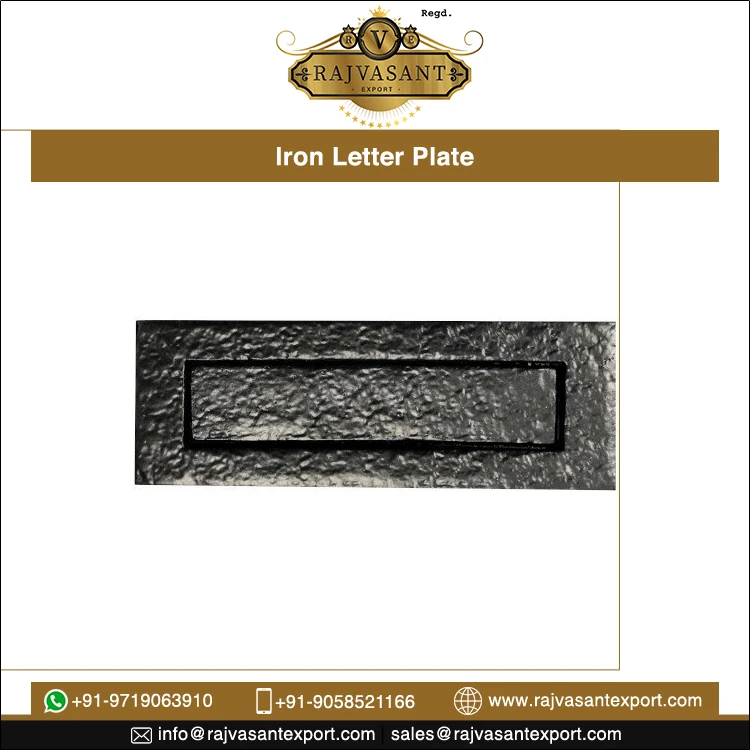 High Capacity Letter Plate/Flap With Knocker Quality Black Cast Iron Strong Material Durable Door Plates in