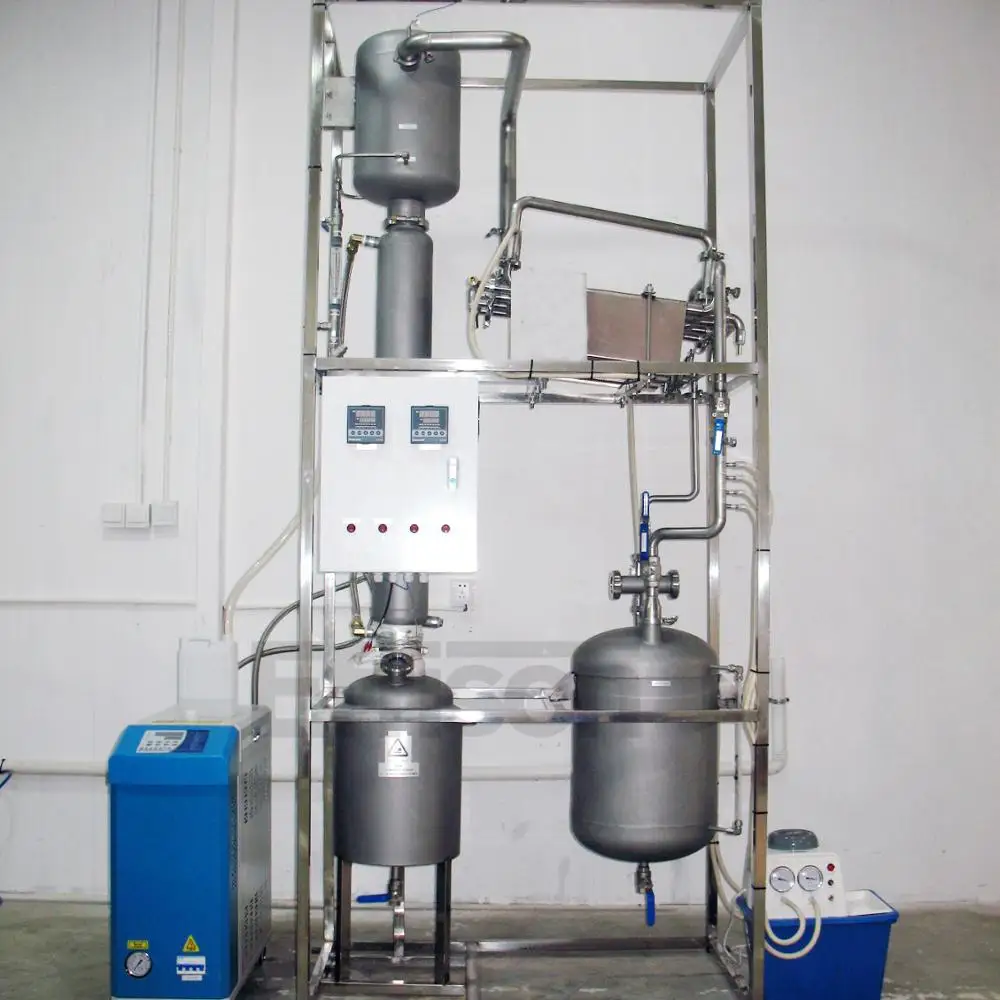 40L/hr  160L/hr 320L/hr 500L/hr Plant crude oil extraction machine falling film evaporator for ethanol recovery