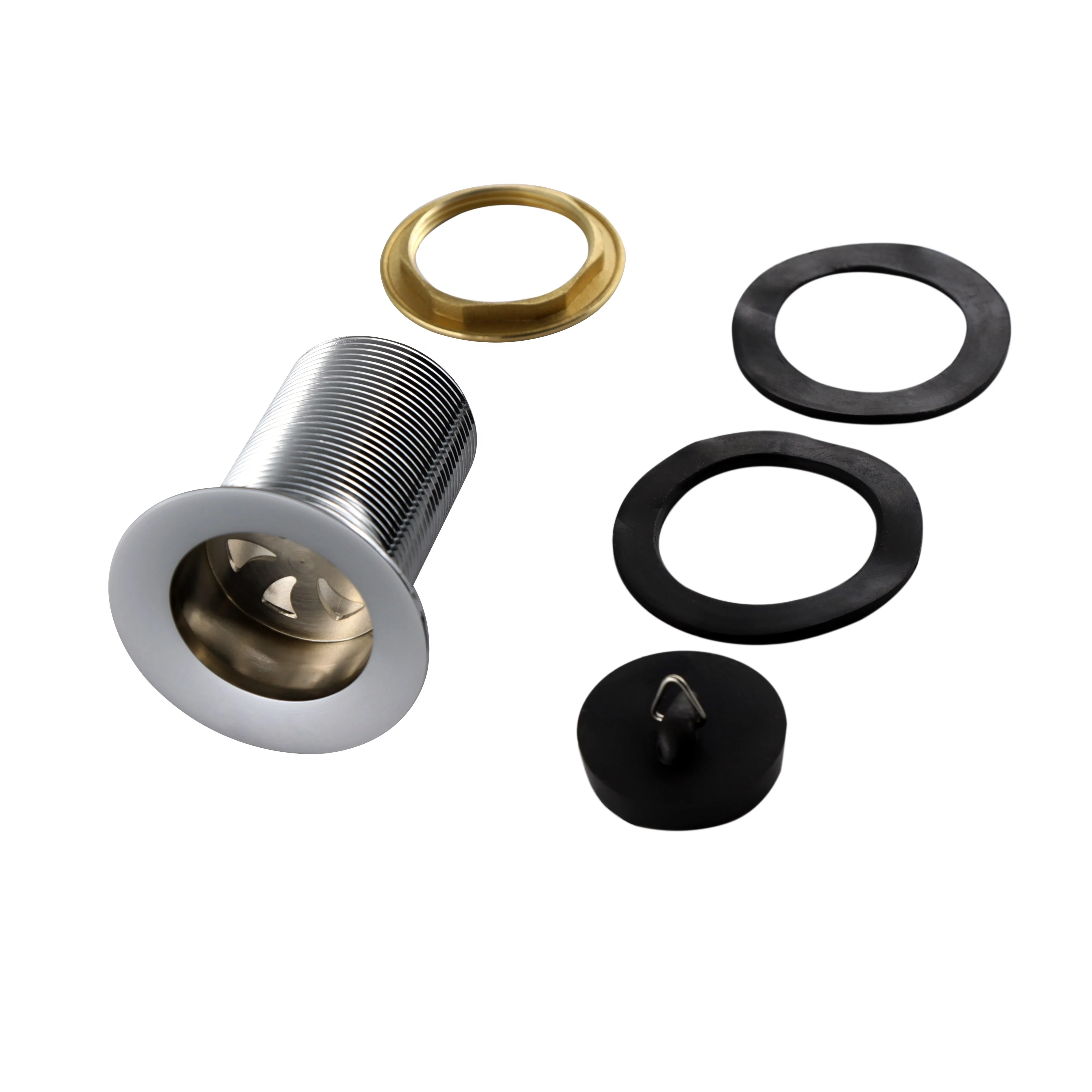 Popular wash basin drain pipe for sink 1 1/4' with rubber plug basin waste