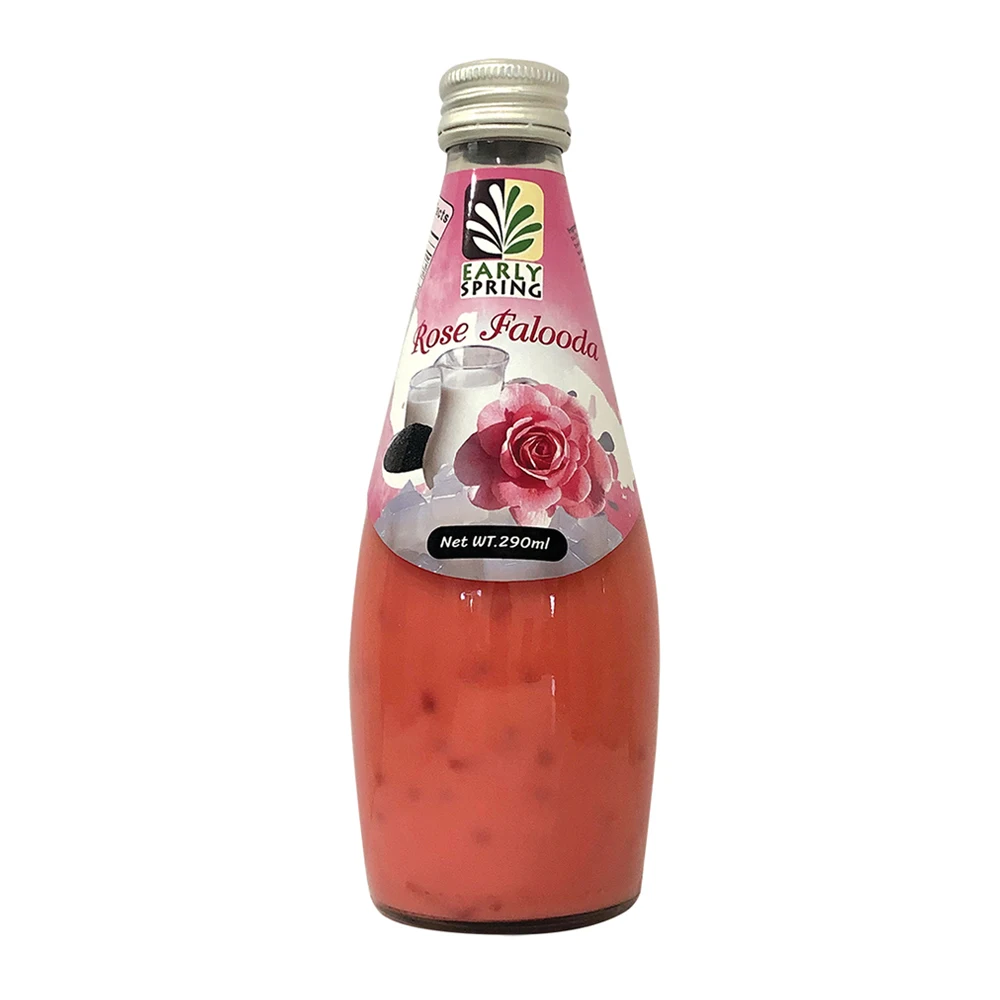 Wholeasale Flavored Beverage Falooda Drink Rose Flavor with 3 Pulps from Thailand