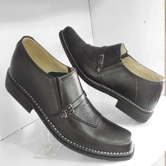 
New Arrival Best Design High Quality Grain Cowhide Split Leather Handmade Shoes 