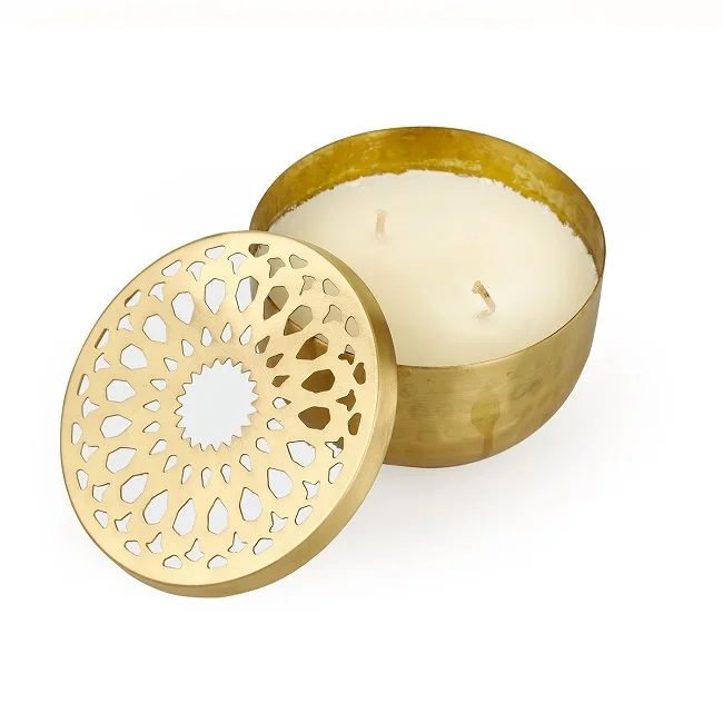 UNIQUE ANTIQUE BRASS FINISHING HAND-FORGED IRON TAPER CANDLE HOLDER | SET OF 2 CANDLE STAND FOR WEDDING DINNING PARTY DECORATION