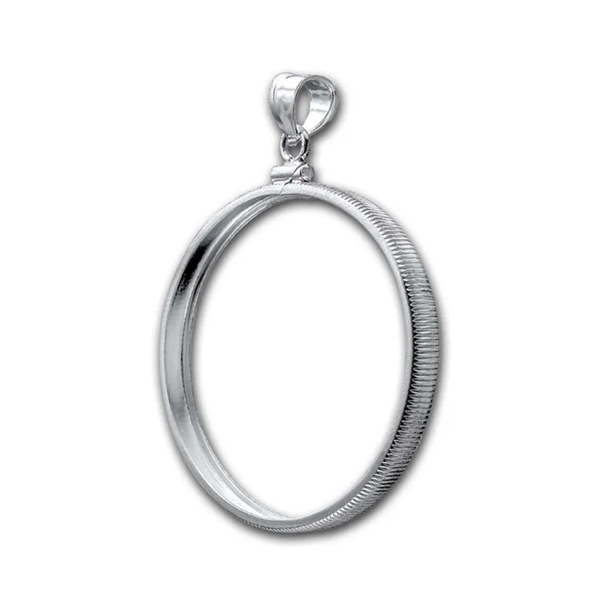 custom metal brass pendant holder coin bezel keychain