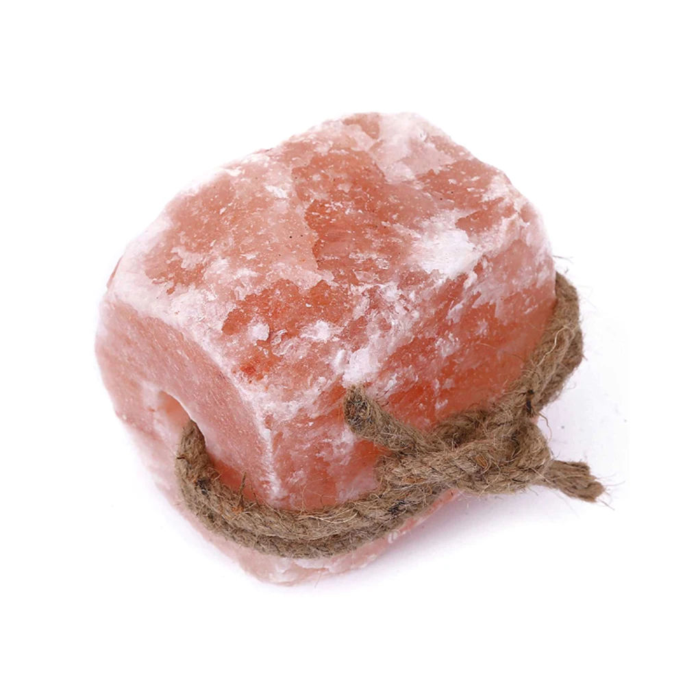 Poultry Meal Himalayan Animal Licking Pink Salt Lick Horse Cattles Pure Natural For Livestock  Round Shape With Rope