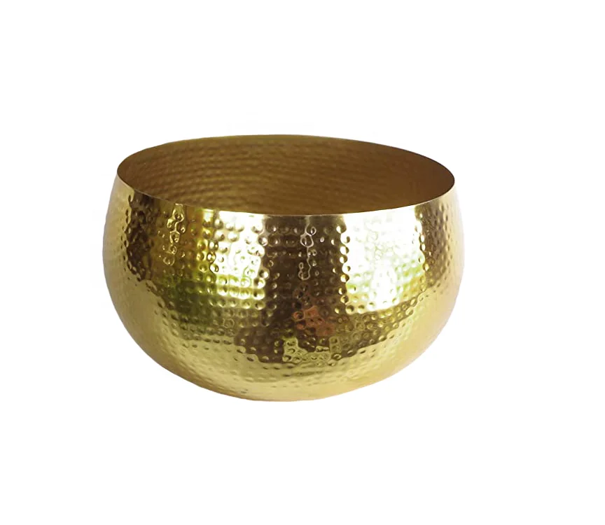 Classic Solid Brass Planter for Home Garden Hotel Office Indoor / Outdoor Decoration by Handicrafts World Corporation India