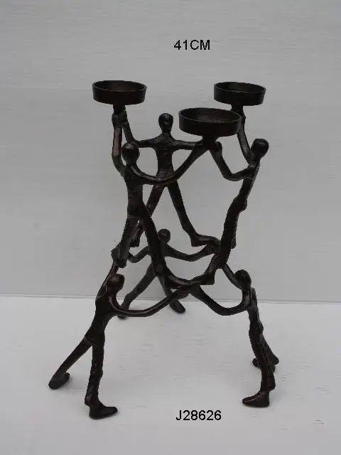 Aluminium Dancing Girl Figurine in White Powder Coating Decorative Metal Sculptures For Home