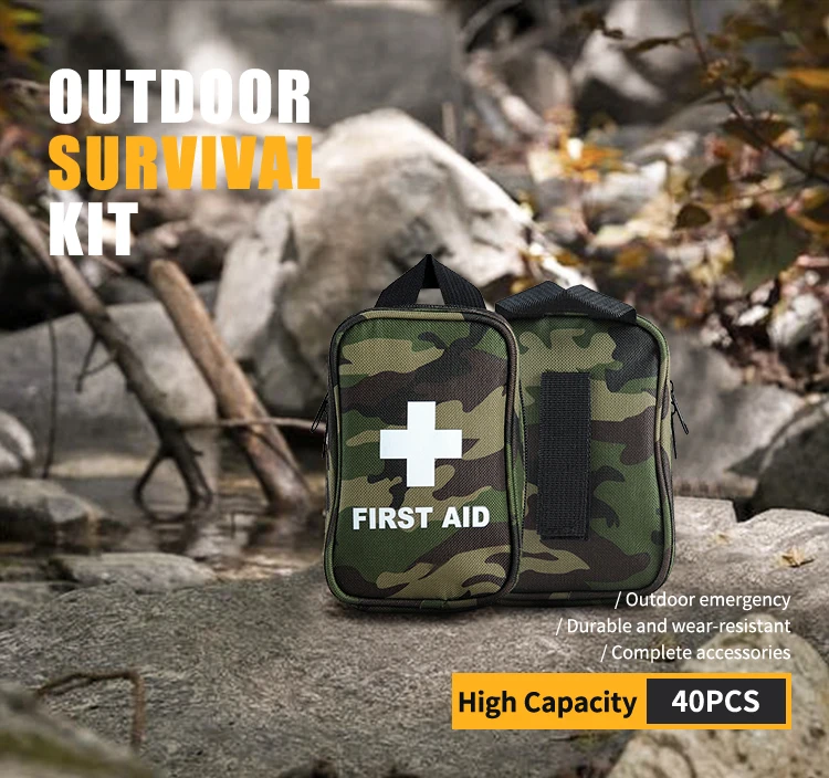 Аптечка первой помощи с термометром для использования на открытом воздухе, в лагерях и путешествиях