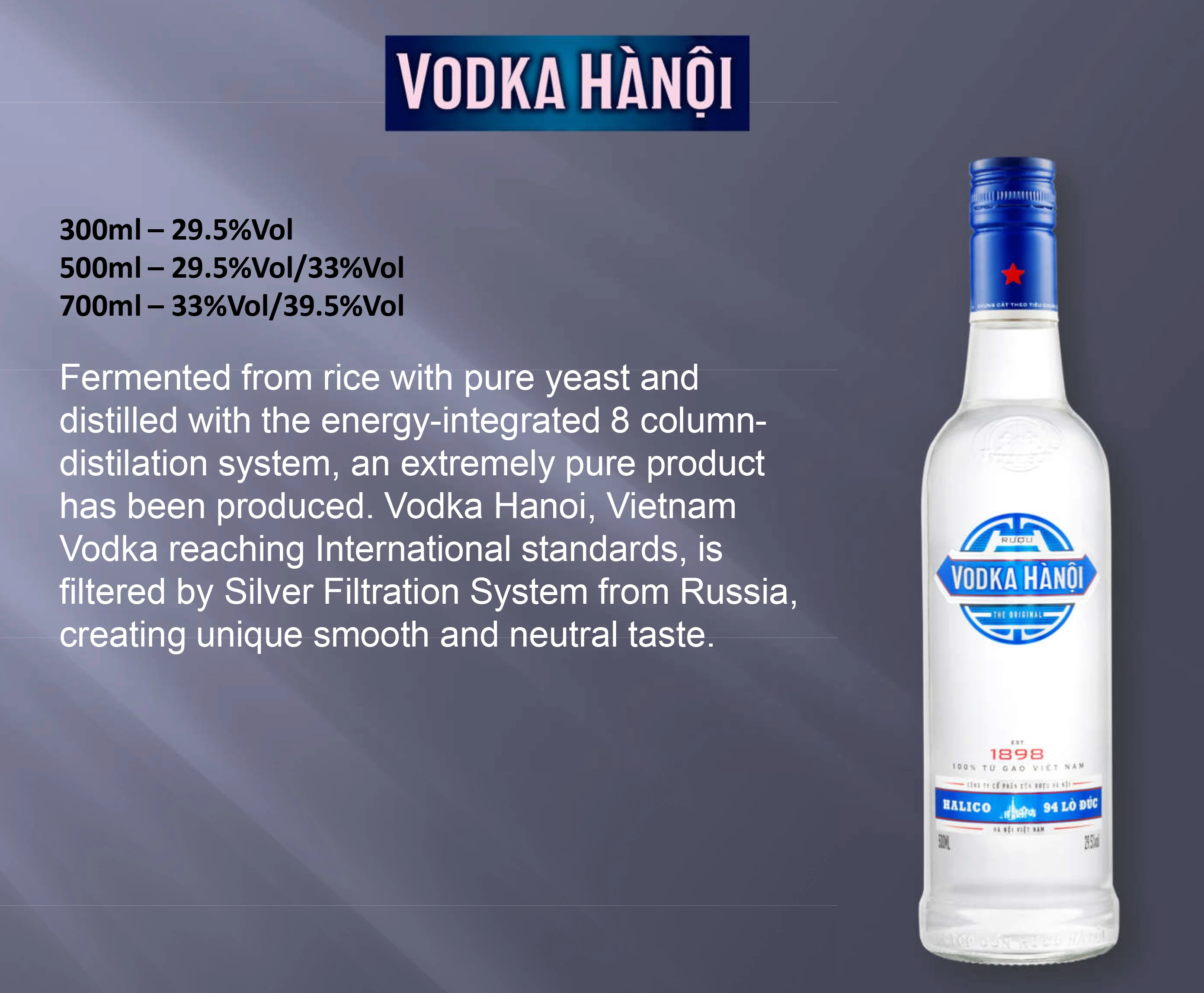 Водка Halico для ночного клуба, 33% Том, 700 мл