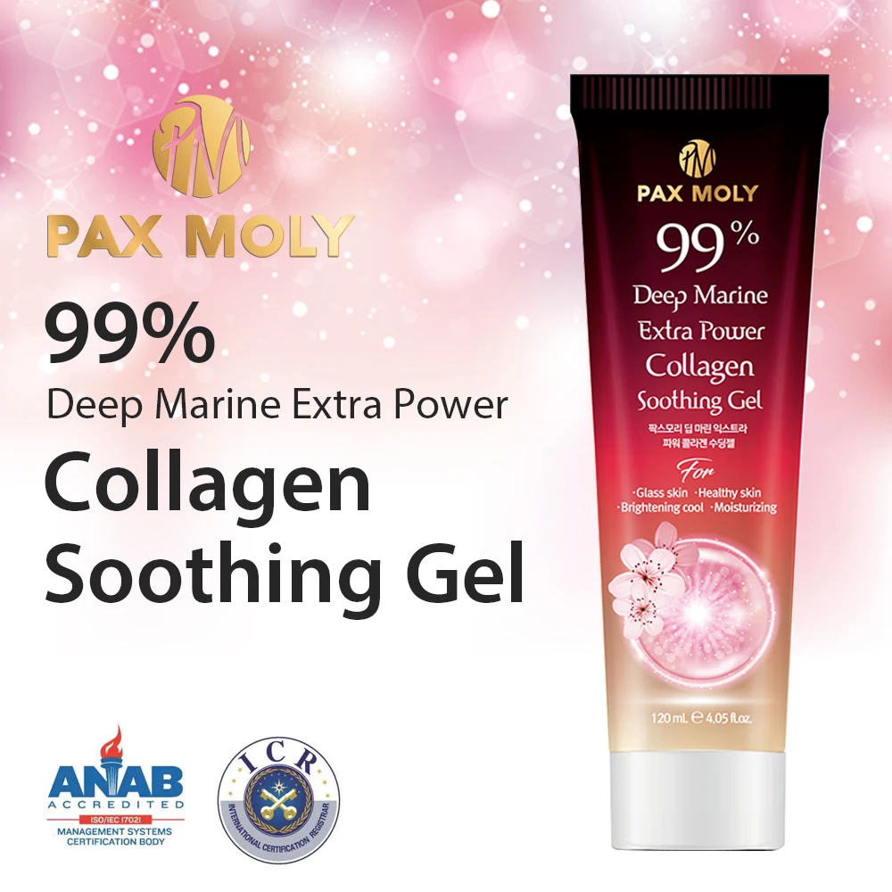 Успокаивающий Гель PAX MOLY 99% с глубоким морским Экстра мощным коллагеном 120 мл увлажняющий уход за кожей лица
