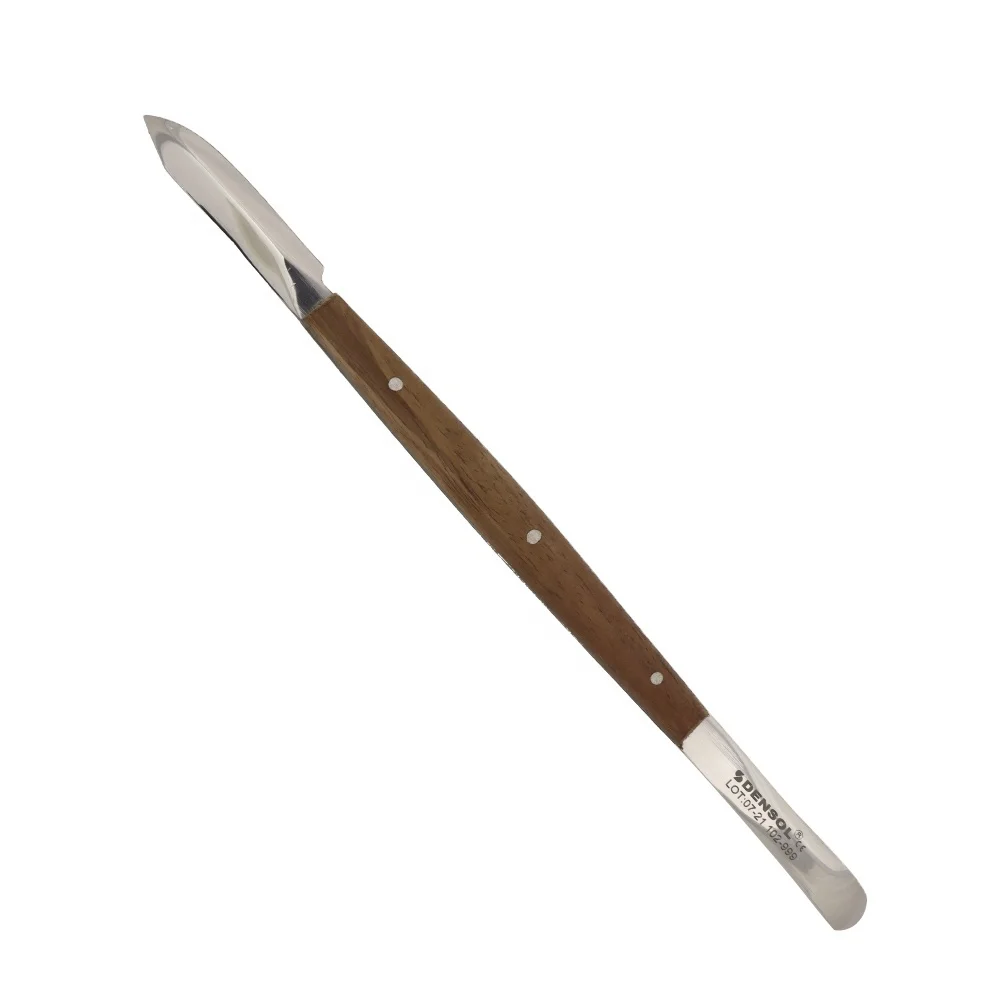 Stainless Steel Dental Laboratory Knives Lessmann Knife 17cm Wooden Handle Surgical Instruments