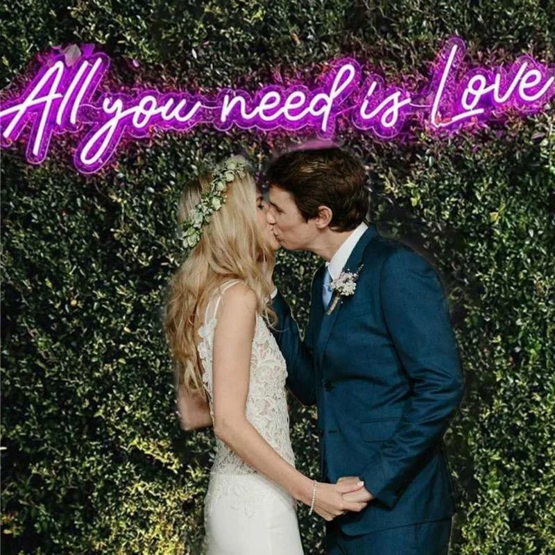 China manufacturer custom soft flex neon sign good quality acrylic all you need is love neon sign