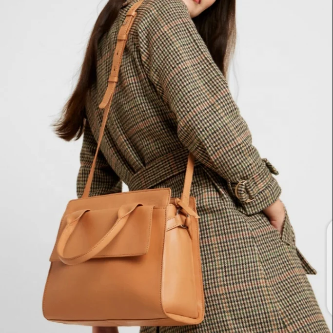 2019 style wholesale  guanine cow hide leather shoulder bag ladies leather hand bag