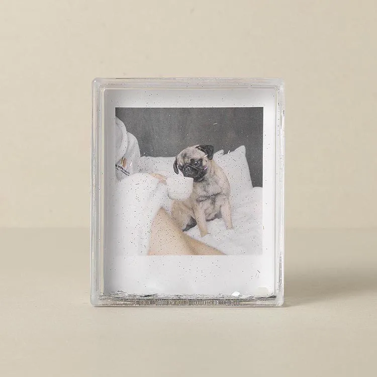 New Style Young People Favorite Gift High Quality Plastic Sparkling Instax Square Liquid Glitter Frame