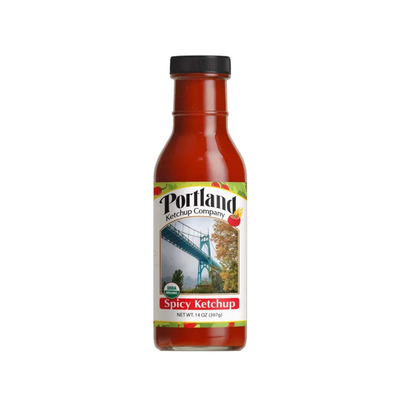 Red Jalapeno, Spicy, Condiments, Sauce, Tomato, Vinegar, FoodPortland Organic Spicy Ketchup 14 oz