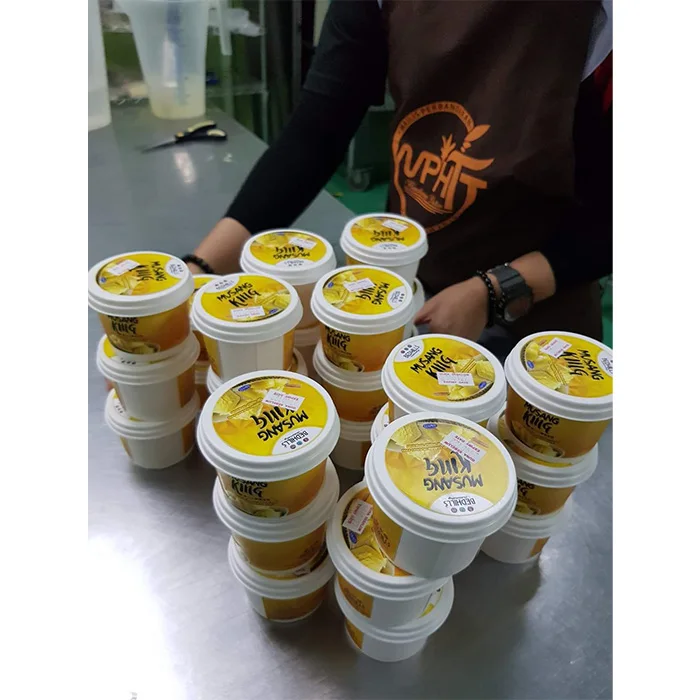 Hot Selling Fruity Fresh Durians Ice Cream In Cup No Artificial Additives Added Musang King Durian From Malaysia Bulk Sale