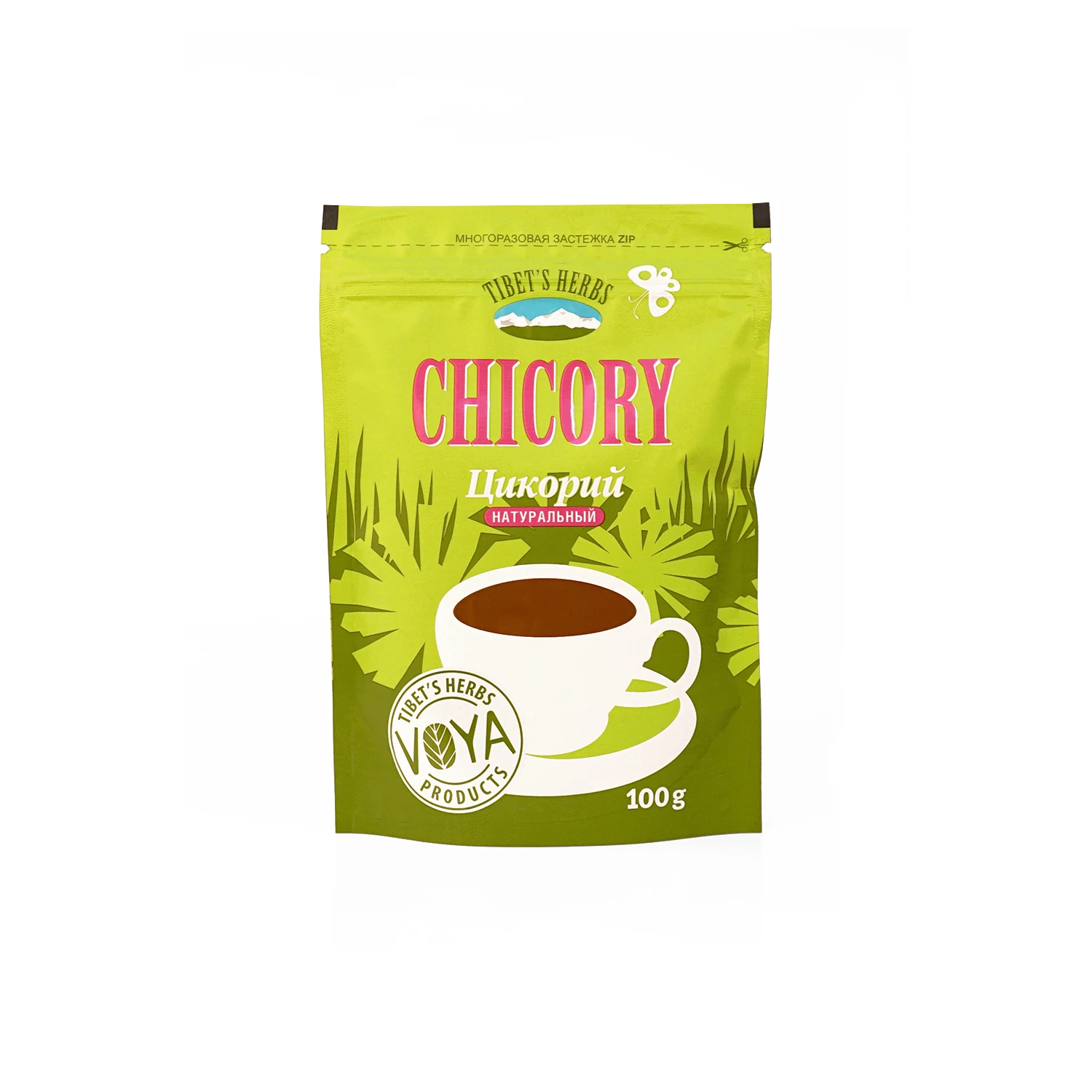 Natural spray dried chicory in 100 g pouch