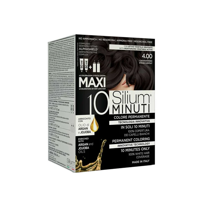 Made in Italy hight quality maxi 10 minutes ammonia free intense chestnut permanent hair dye cream color kit