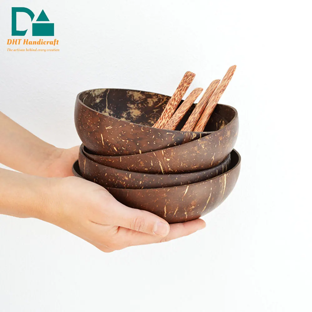 Dinnerwares Made From Coconut Shell Coastal Tropical Design Coconut Shell Bowl Made From Coco Shells