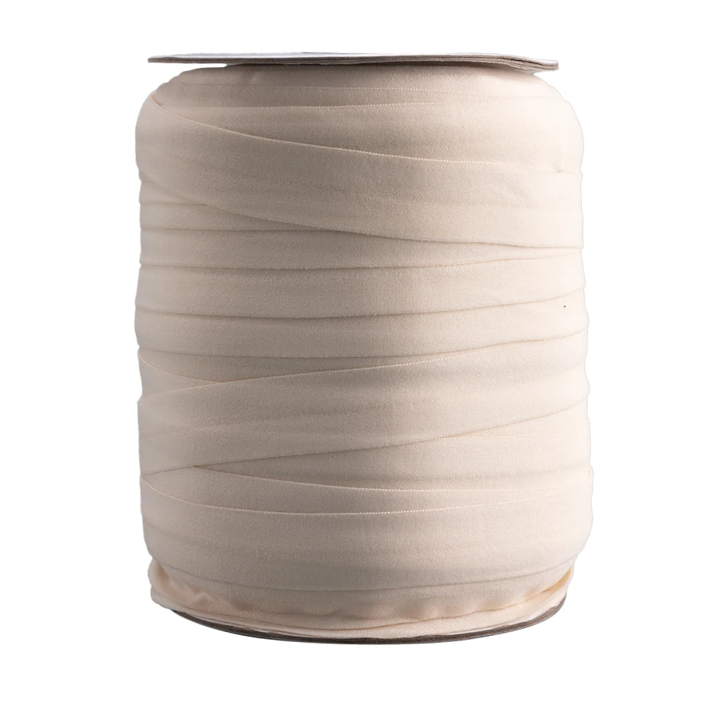 Colorful 3/4' 1' inch 2 cm Wide Fold Over Woven Binding Elastic Band for Clothes