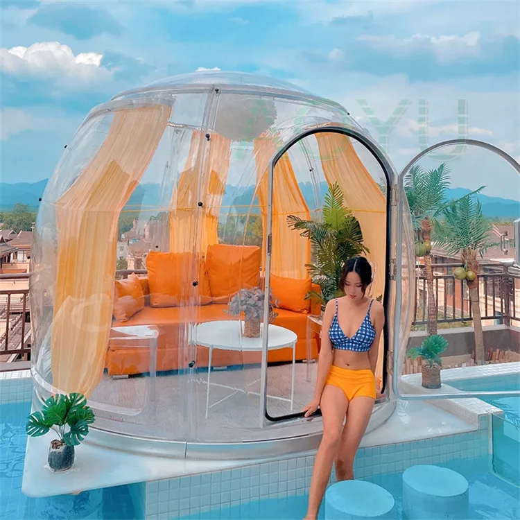 House Bed Tent Storm Snow Proof Customized Use Modern Prefab Geodesic Mini Tent House  Outdoor Inflatable House Tent