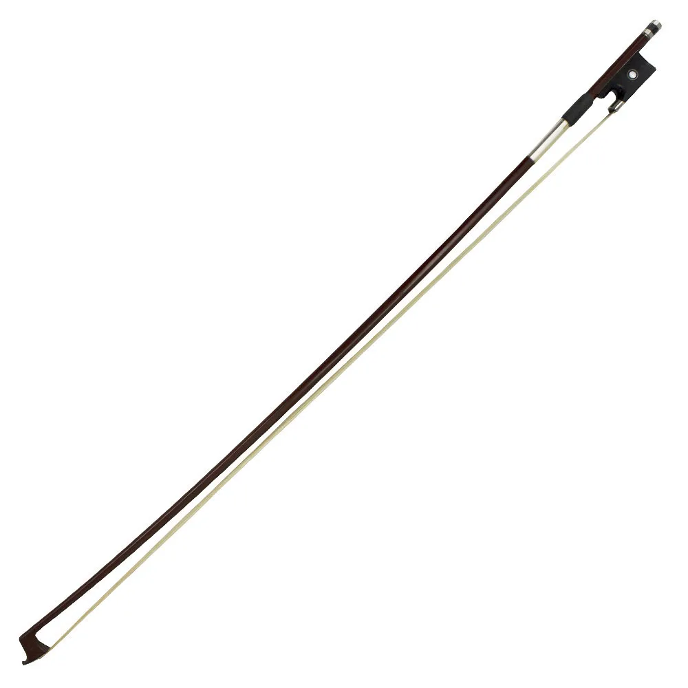Forenza Violin Bow Student Beginner Wood Bow 4/4-1/8 Size with Round Stick and Ebony Frog with Natural Horse Hair