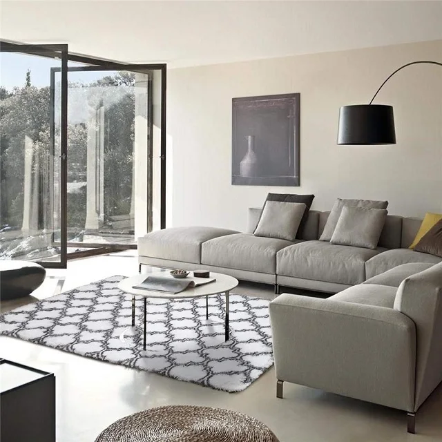 Home Decorative Turkish Simple 100% Polyester Shaggy rugs Home Living Room Floor Fluffy Carpets And Rugs