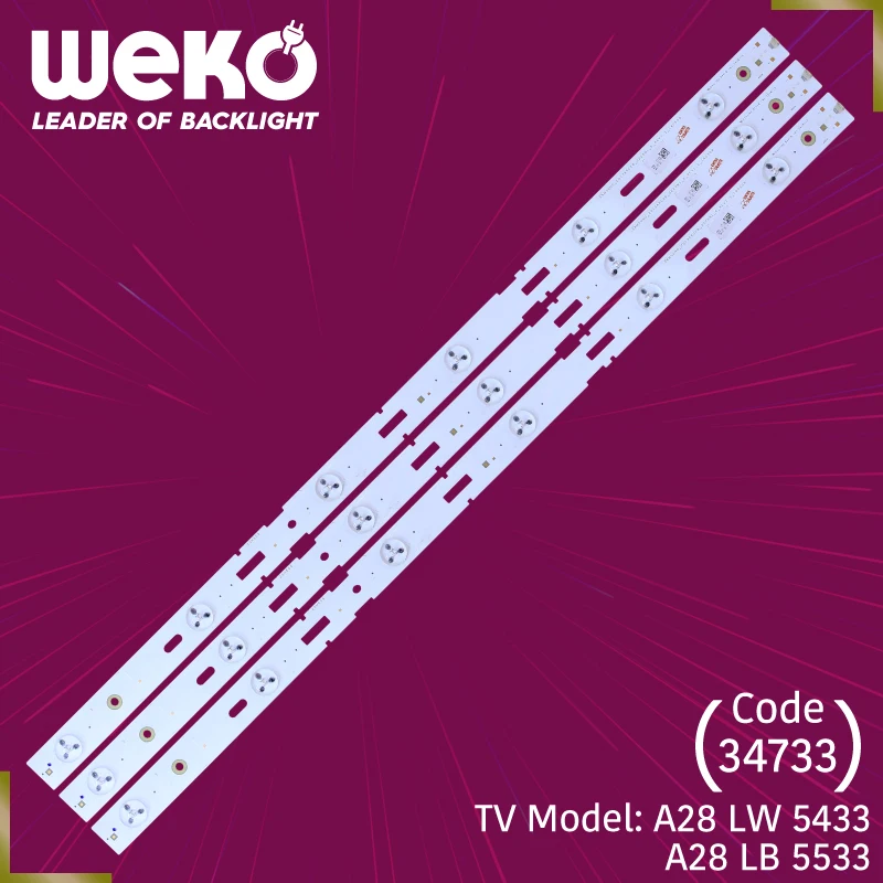 TV LED BACKLIGHT- SAMSUNG_2013ARC28_3228N1_6_REV1.1_140509 - 53.6 CM 6 LEDS- TOTAL 3 PCS