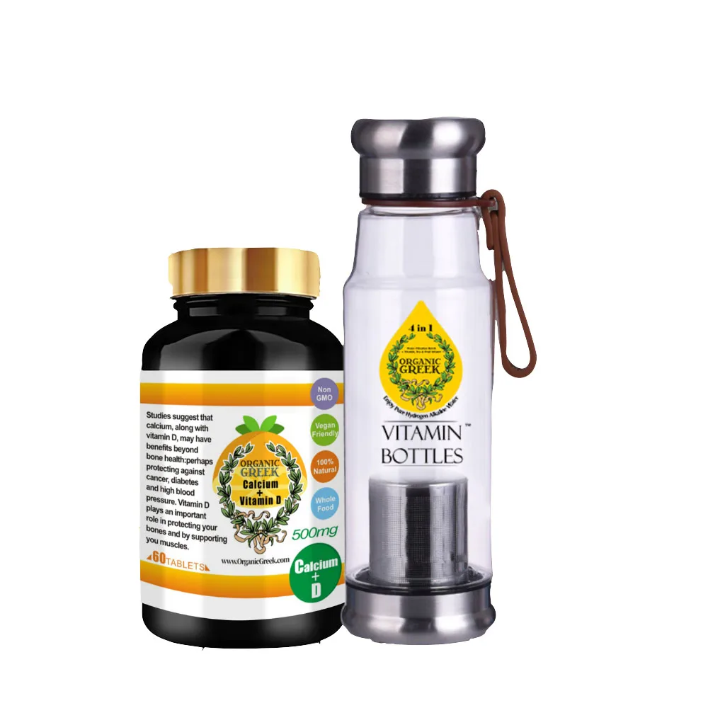 
Organic Greek Calcium And Vitamin D 500mg + Vitamin Bottles Hydrogen Alkaline Generator Water Stainless Steel filter 
