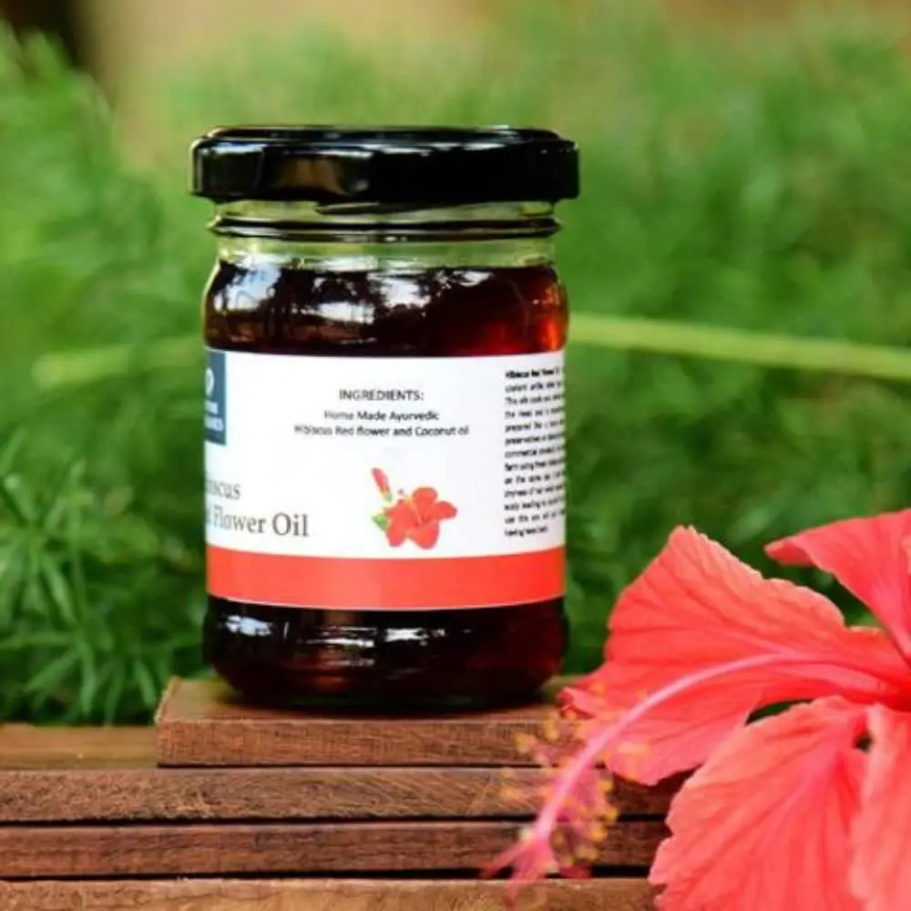 100% Wholesale Organic Nutrient Hibiscus Red Flower Hair Oil For Anti Hair Fall Softens Hair Growth and Strengthens