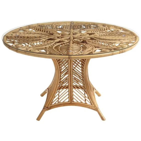 Rectangular Tea Table For Indoor & Outdoor Modern Rattan Coffee Table  Natural Rattan Wicker Table Home Decor Bamboo Furniture