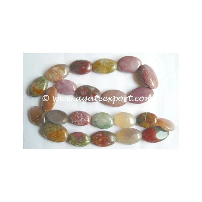 Оптовая продажа высококачественные ювелирные аксессуары Необычные овальные бусины из агата