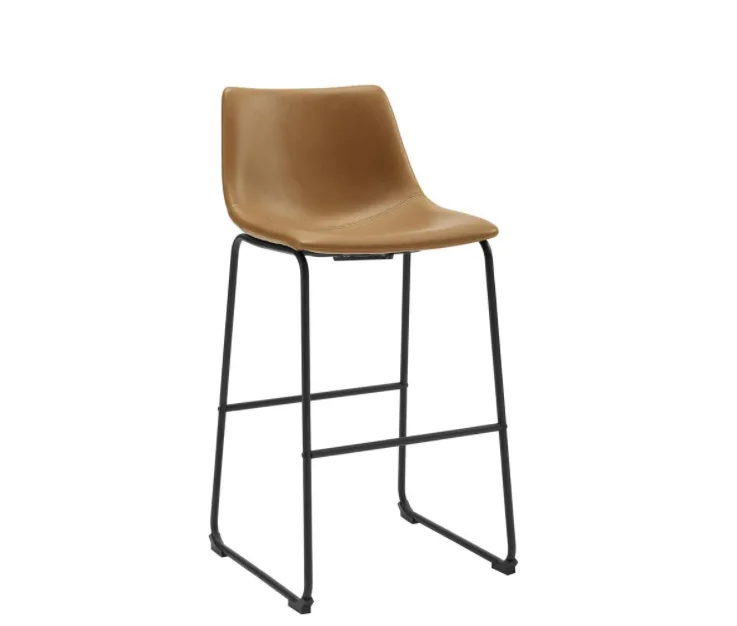 Барный стул из натуральной кожи с твердой древесиной и металлом стулья для гостиной гостиничные барный бара других отелей