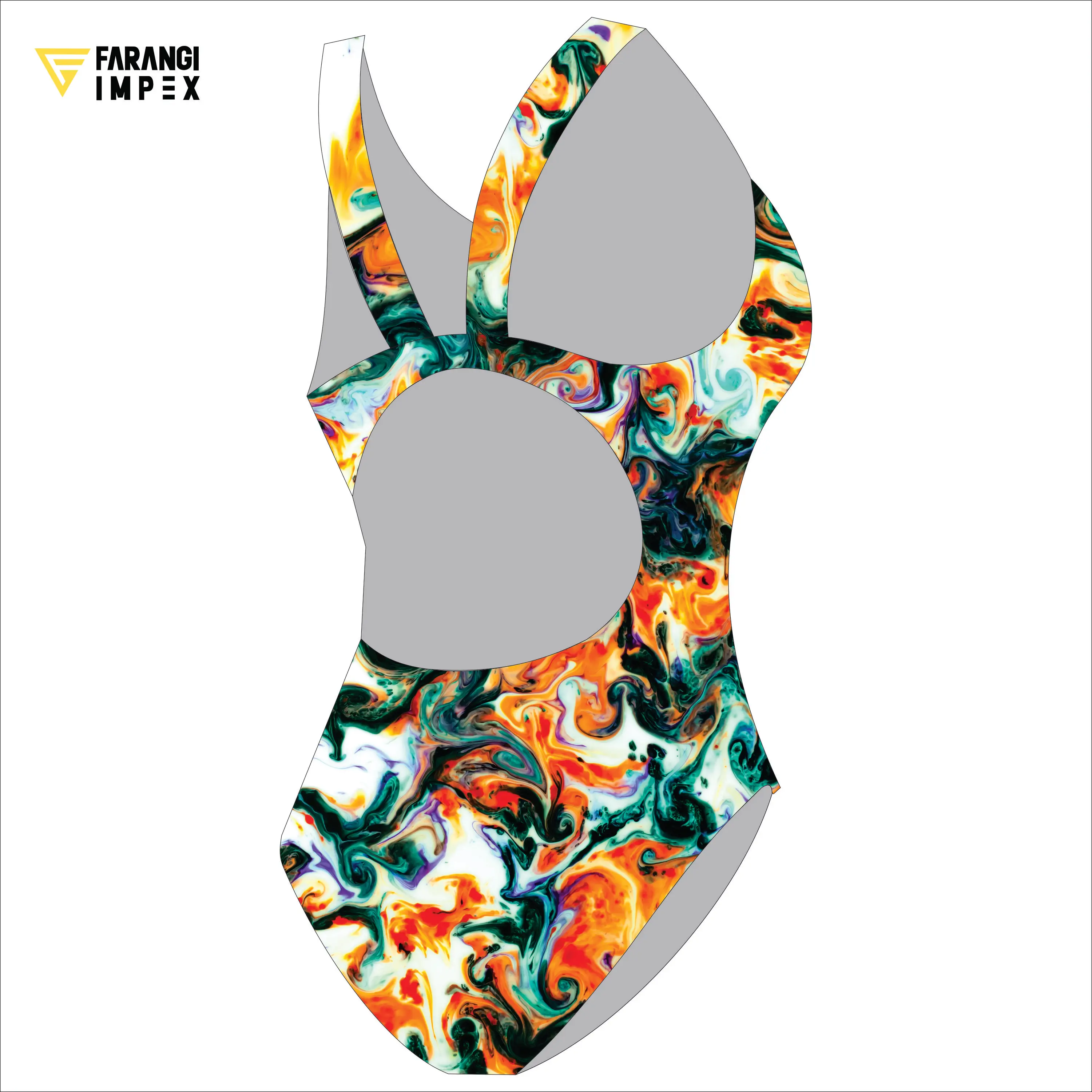  Оранжевый слитный купальник с леопардовым принтом женский купальный костюм большого размера глубоким V-образным вырезом для женщин 2021