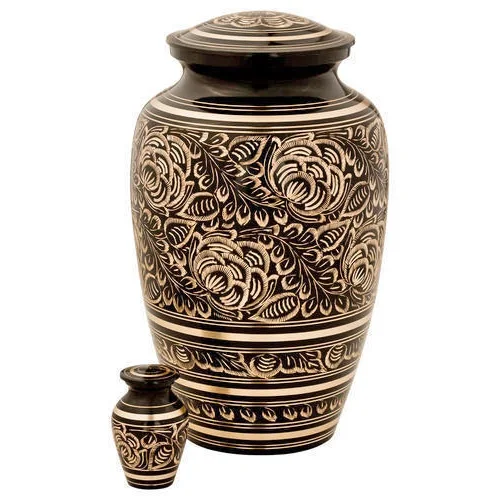 Brass Metal Urn Adult Memorial Ashes Cremation Urn for Human Cremation Ashes in multi Color