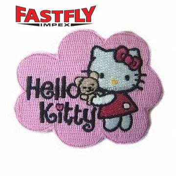Professional Custom Cool Round Patches Custom Jacket T-Shirt Black Embroidery Patches