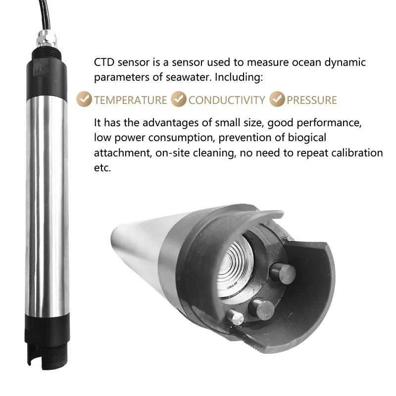 RS485 Conductivity Pressure Temperature Sensor Three in One Probe Liquid